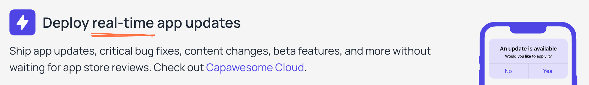 Deliver Live Updates to your Capacitor app with Capawesome Cloud