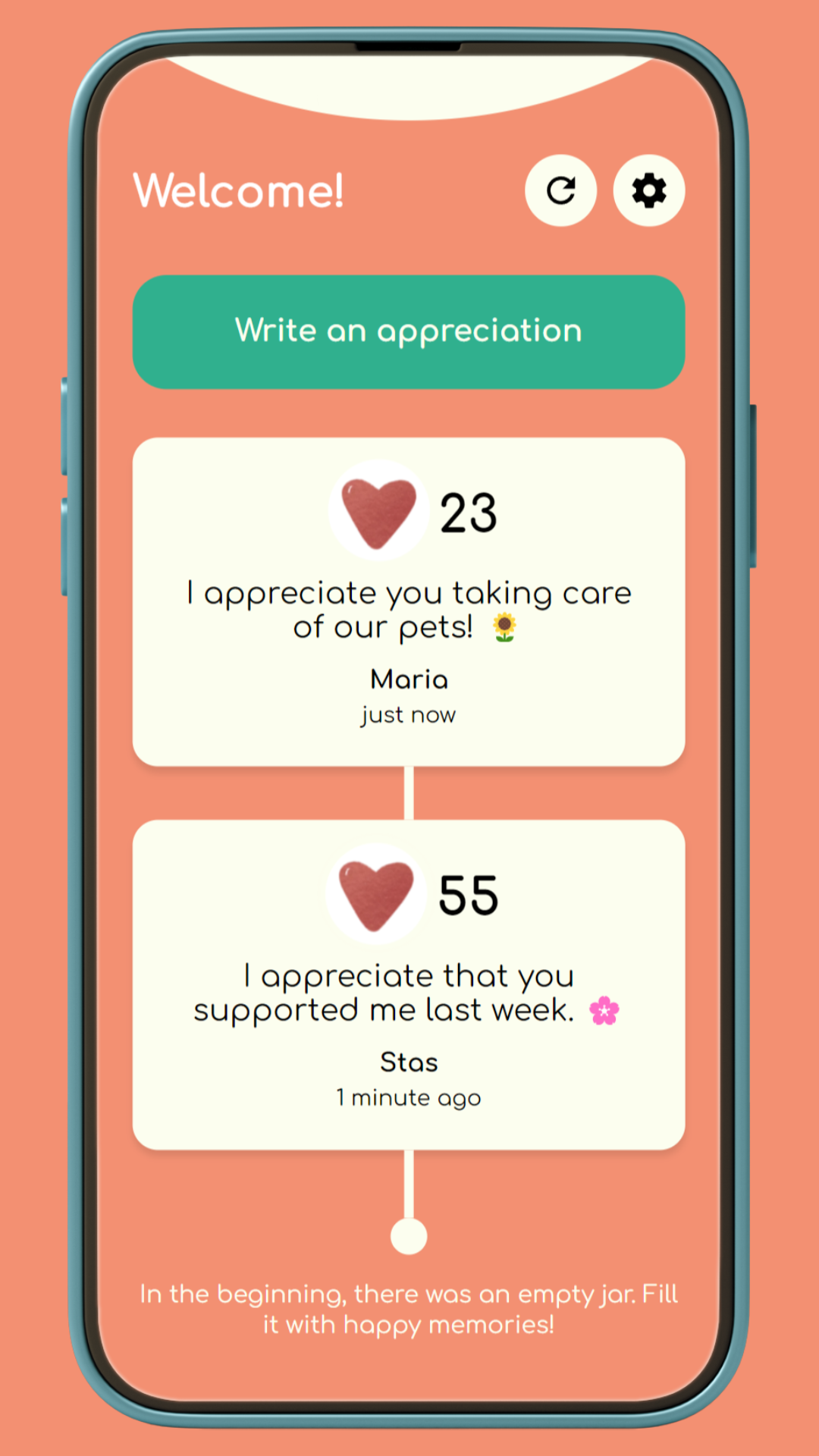 Appreciation Jar Screenshot