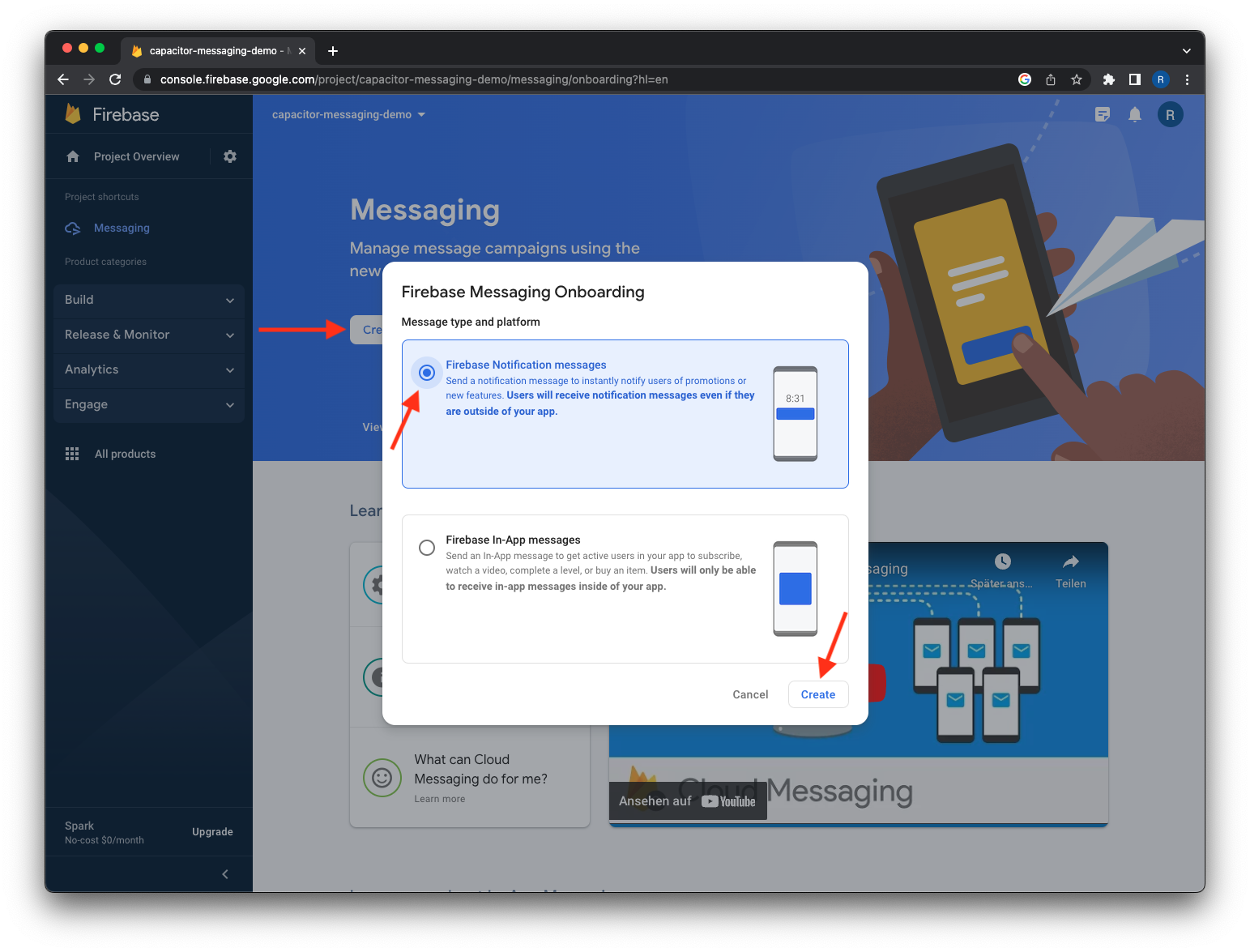 Firebase Messaging Onboarding